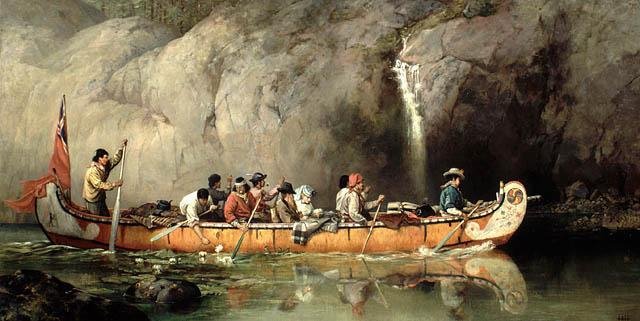 Painting of the Voyageurs by Frances Anne Hopkins