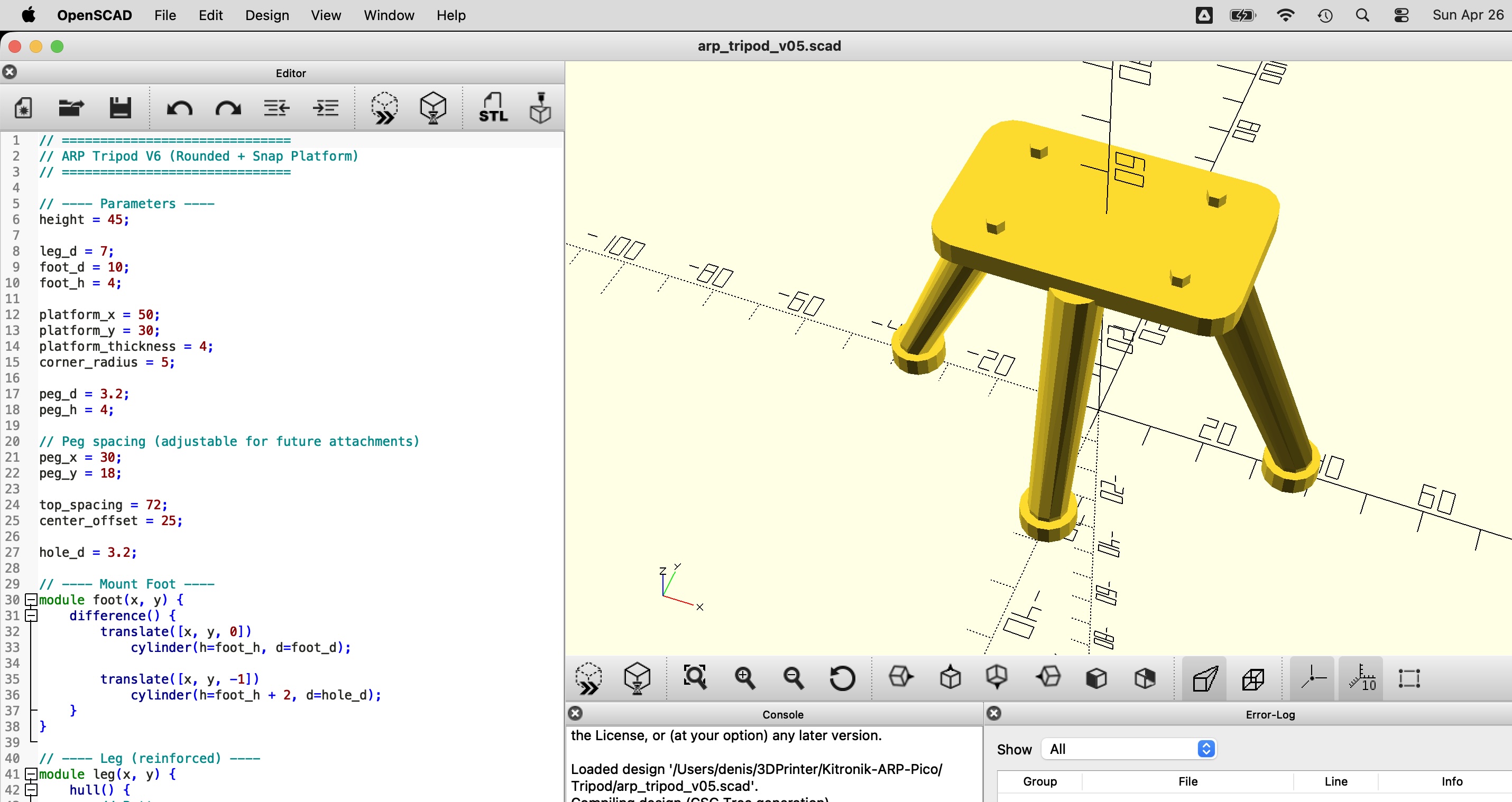 Tripod Design